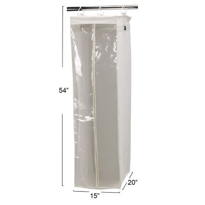Image showing 7 th Household Essentials Canvas Hanging Wardrobe, 54 in. x 15 in. x 20 in., Natural