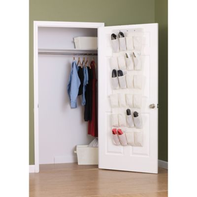 Image showing  24-Pocket Canvas Over-the-Door Shoe Organizer, 64.5 in. x 18 in. x 2 in.