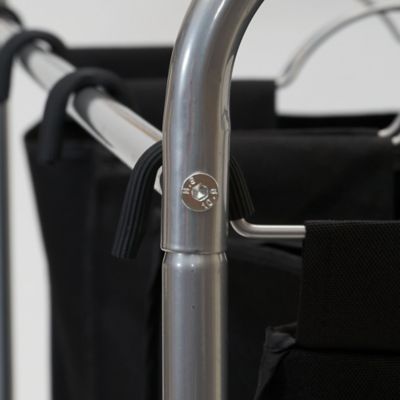 Image showing  Rolling Triple Laundry Sorter, Silver