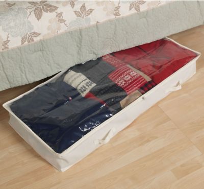 Image showing  Canvas Under-the-Bed Storage Bag, 6 in. x 41 in. x 18 in.
