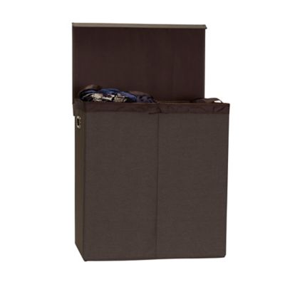 Image showing 5 th Household Essentials Collapsible Double Laundry Sorter, Black