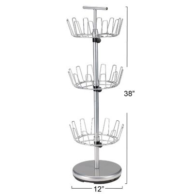 Image showing  3-Tier Revolving Shoe Rack, 38 in. x 12 in. x 12 in.