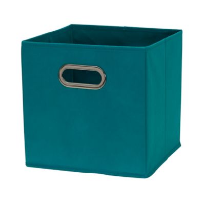 Image showing  Green Open Fabric Cube Storage Bins, 11 in. x 11 in. x 11 in., 6 pc.