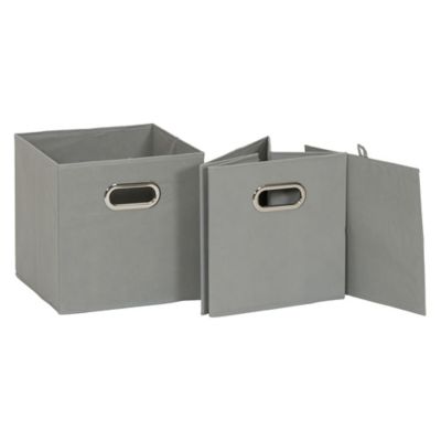 Image showing  Gray Open Fabric Cube Storage Bins, 11 in. x 11 in. x 11 in., 6 pc.