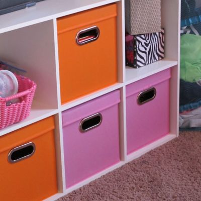 Image showing  Pink Storage Cubes, 11 in. x 11.4 in. x 11.4 in., 2 pc.