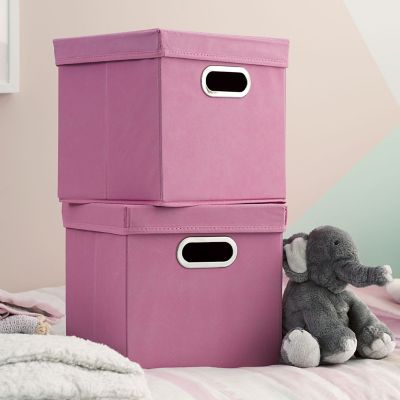 Image showing 5 th Household Essentials Pink Storage Cubes, 11 in. x 11.4 in. x 11.4 in., 2 pc.