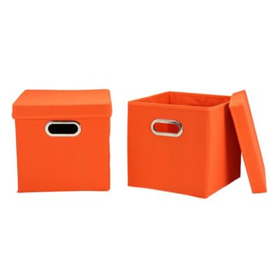 Household Essentials Storage Cubes, 2 pc., Orange