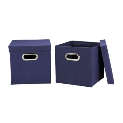 Household Essentials Storage Cubes, 2 pc., Navy