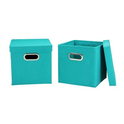 Household Essentials Storage Cubes, 2 pc., Aqua