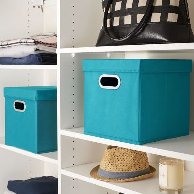 Image showing 2 th Household Essentials Aqua Storage Cubes, 11 in. x 11.4 in. x 11.4 in., 2 pc.