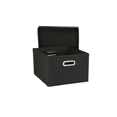 Image showing  Black Collapsible Storage Box Set, 8 in. x 13 in. x 15 in., 2 pc.