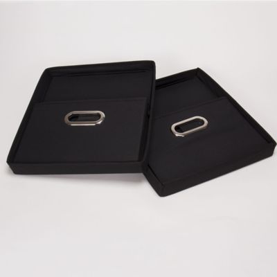 Image showing  Black Collapsible Storage Box Set, 8 in. x 13 in. x 15 in., 2 pc.