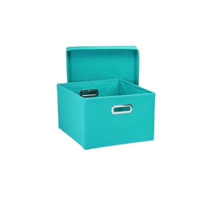 Image showing  Aqua Collapsible Storage Box Set, 8 in. x 13 in. x 15 in., 2 pc.