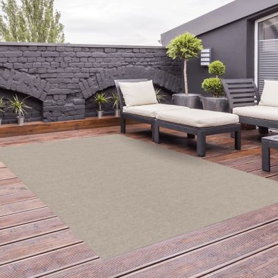 Image showing  Polyester Indoor/Outdoor Rib Area Rug, 6 ft. x 8 ft.