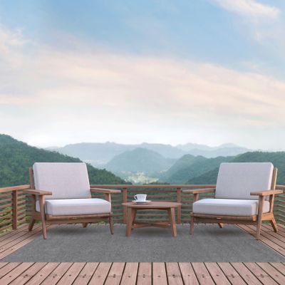 Image showing  Polyester Indoor/Outdoor Rib Area Rug, 6 ft. x 8 ft.