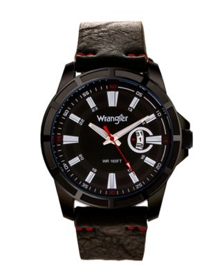 Wrangler Men's 46 mm Case Sport Watch, Black