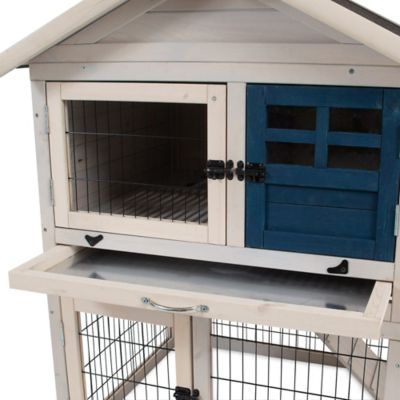 Image showing  2-Story Outdoor Rabbit Playhouse Hutch, 41.5 in. x 32 in. x 33 in.