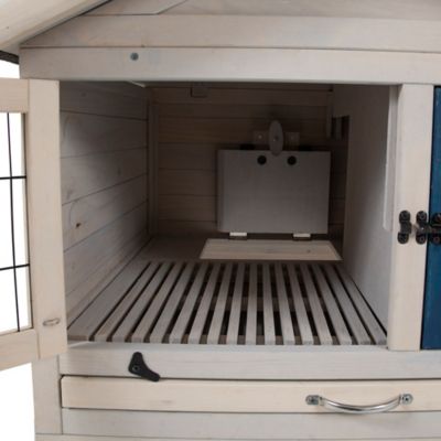 Image showing  2-Story Outdoor Rabbit Playhouse Hutch, 41.5 in. x 32 in. x 33 in.