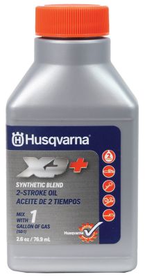Husqvarna XP+ 2-Stroke Oil, Synthetic Blend Engine Oil with Fuel Stabilizer, 2 Cycle Oil, 2.6 fl. oz. Bottle, 593271601