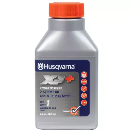 Husqvarna 2.6 fl ounces XP+ 2-Stroke Oil Synthetic Blend Engine Oil with Fuel Stabilizer 2-Stroke Oil Chainsaw Accessories