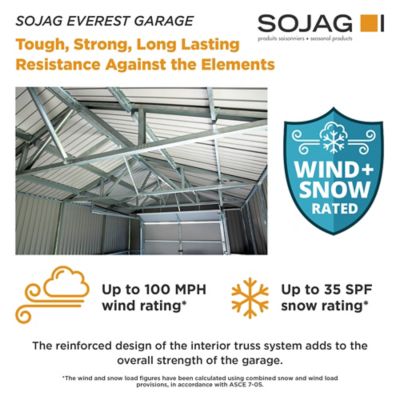 Image showing 5 th Sojag 12 ft. x 10 ft. Everest Garage