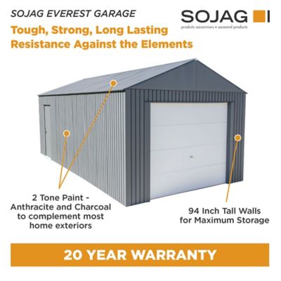 Image showing 6 th Sojag Everest 12 ft. x 30 ft. Garage