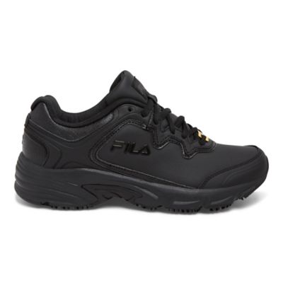 fila black non slip shoes