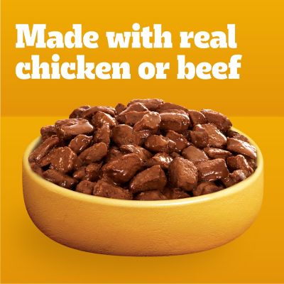 Image showing  Adult Choice Cuts Chicken, Beef, Pasta and Vegetables in Gravy Recipe Wet Dog Food pk., 3.5 oz., Pack of 30 Pouches