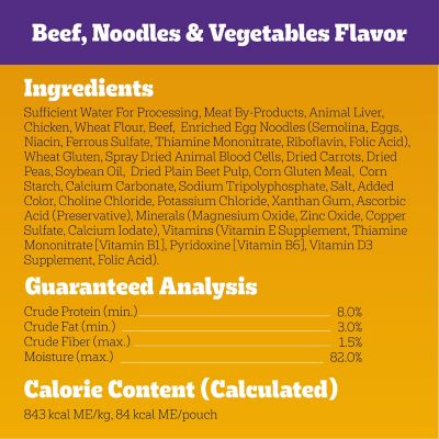 Image showing 7 th Pedigree Adult Choice Cuts Chicken, Beef, Pasta and Vegetables in Gravy Recipe Wet Dog Food pk., 3.5 oz., 30 pk.