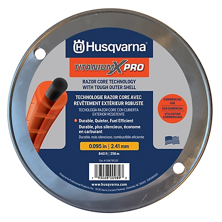 Husqvarna TitaniumX Pro Dual Polymer Trimmer Line, 0.095 in. x 3 lb.
