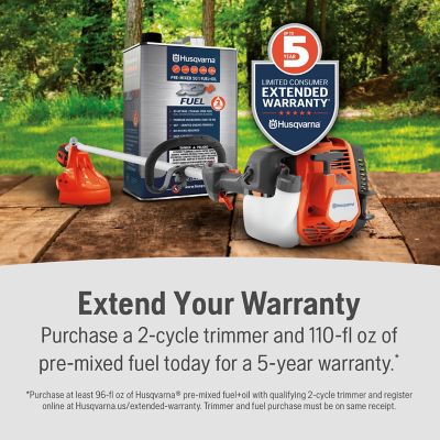 Image showing 8 th Husqvarna 122LK 17 in. 22cc Straight Shaft Gas String Trimmer, 2-Cycle