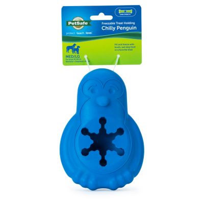 PetSafe Freezable Treat Holding Chilly Penguin, Medium/Large