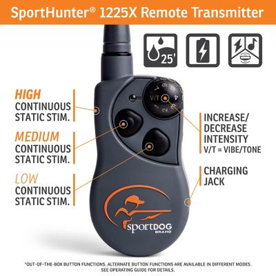Image showing  3/4 Mile SportHunter 1225X Rechargeable Remote Dog Training Collar, For Dogs 8 lb. or Larger