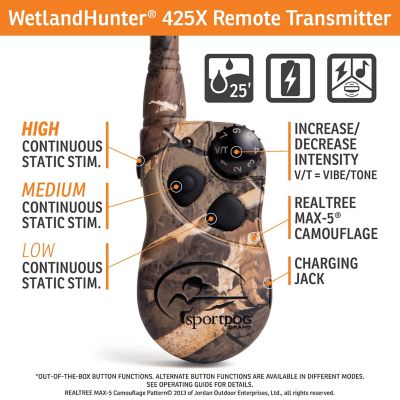 Image showing  500 yd. WetlandHunter Camouflage Rechargeable Remote Dog Training Collar, For Dogs 8 lb. or Larger
