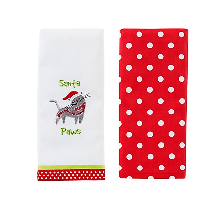 SKL Home Santa Paws Holiday Dish Towel Set, 26 in. x 16 in., 2 pc.