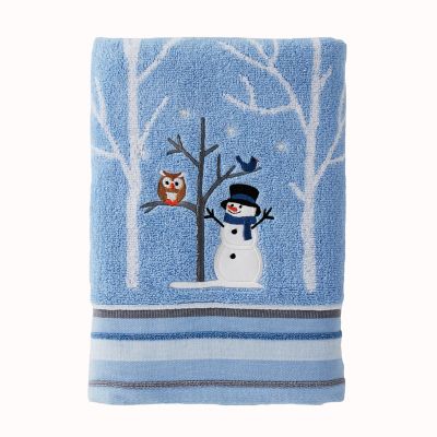 SKL Home Winter Friends Holiday Bath Towel, 24 in. x 48 in.