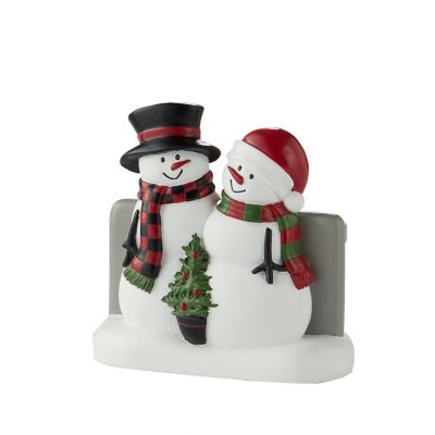 SKL Home Woodland Winter Toothbrush Holder, 4.33 in. x 4.33 in. x 2.56 in.