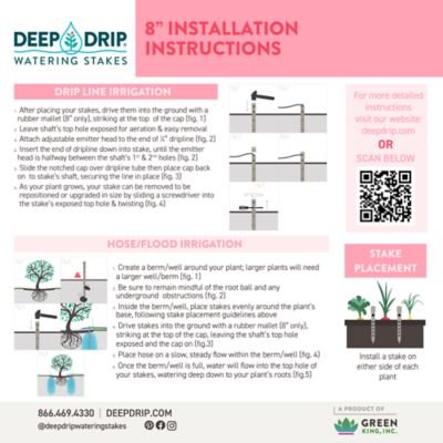 Image showing  8 in. Deep Drip Watering Stakes, 2-Pack