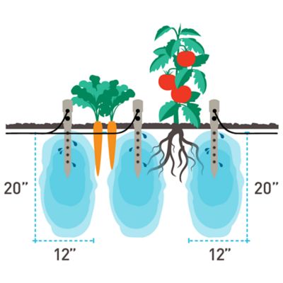 Image showing  8 in. Deep Drip Watering Stakes, 2-Pack