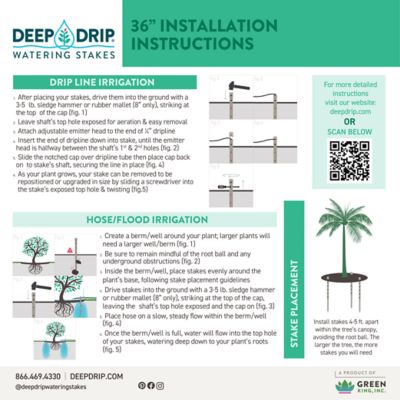 Image showing  36 in. Deep Drip Watering Stakes, 3 pc.