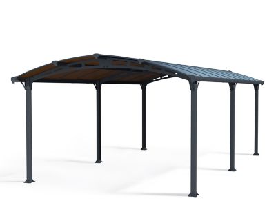 Canopia by Palram 12 ft. x 21 ft. Arcadia Carport/Patio Cover Kit, Gray -  705516