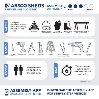 Image showing 9 th ABSCO 10 x 5ft. Premier Metal Shed