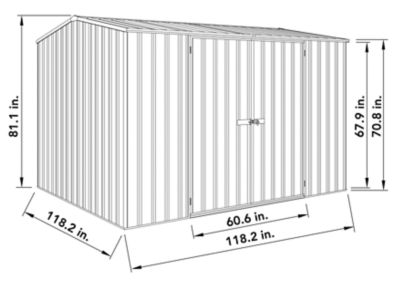 Image showing  10 ft. x 10 ft. Premier Metal Shed