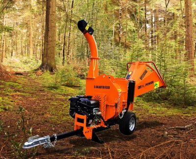 DK2 Power 5.25 in. 14HP AUTO feed Electric start wood chipper with KOHLER Command Pro Gas engine I like that the chips are finely reduced, almost sawdust