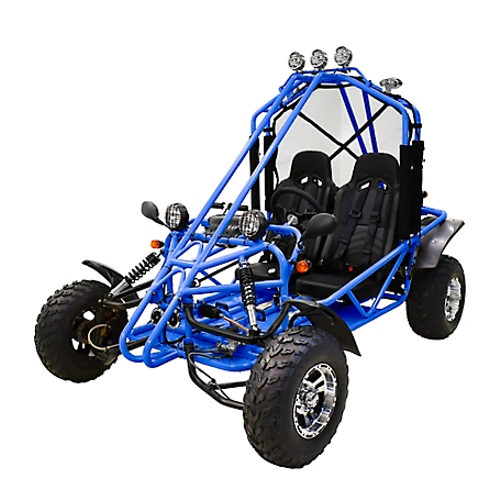 Massimo GKA200 169cc Gas Powered Two-Seat Go Kart - Blue