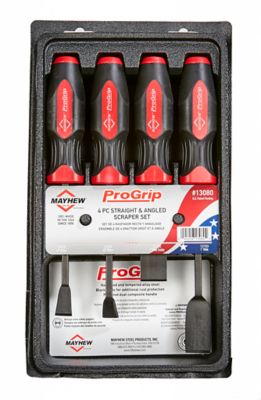 Image showing  ProGrip Straight Angled Scraper, 4 pc.