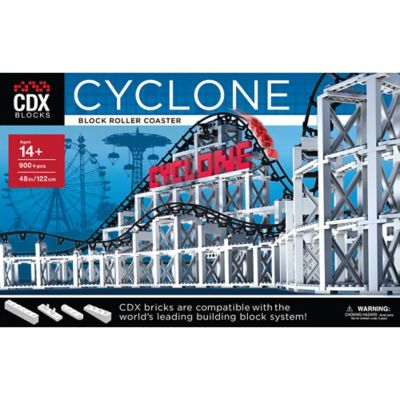 Image showing  900+ pc. Cyclone Gravity-Powered Roller Coaster Model Building Brick Set
