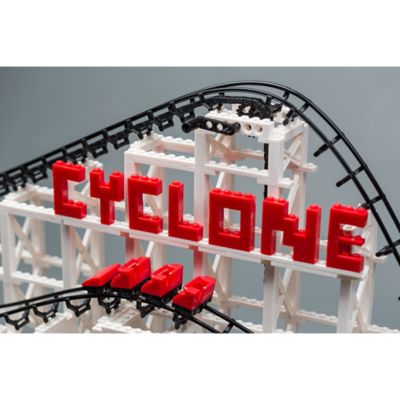 Image showing  900+ pc. Cyclone Gravity-Powered Roller Coaster Model Building Brick Set