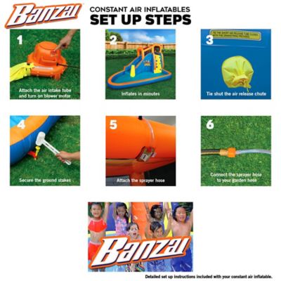 Image showing 7 th Banzai Big Blast Inflatable Water Slide Park, 175 in. x 114 in. x 95 in.