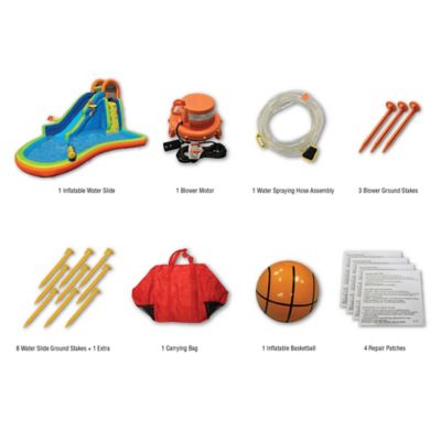 Image showing 8 th Banzai Big Blast Inflatable Water Slide Park, 175 in. x 114 in. x 95 in.